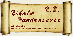 Nikola Mandrašević vizit kartica